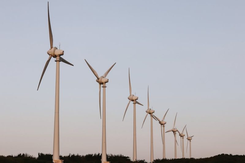 Wind Turbines under Clear Sky